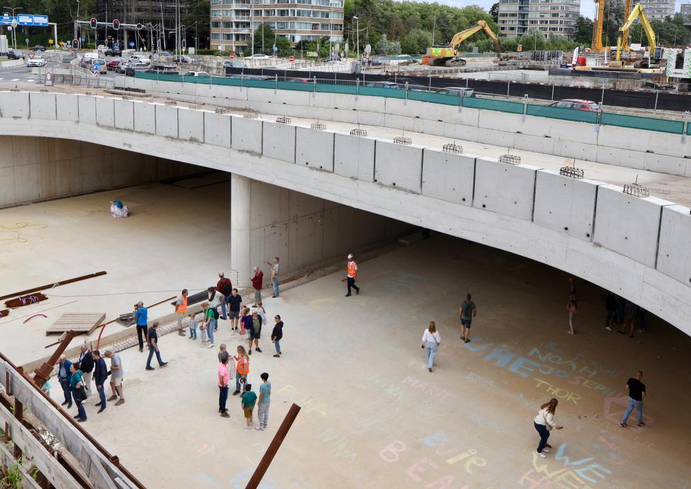 Verdiepte ligging ter hoogte van het Stadshart