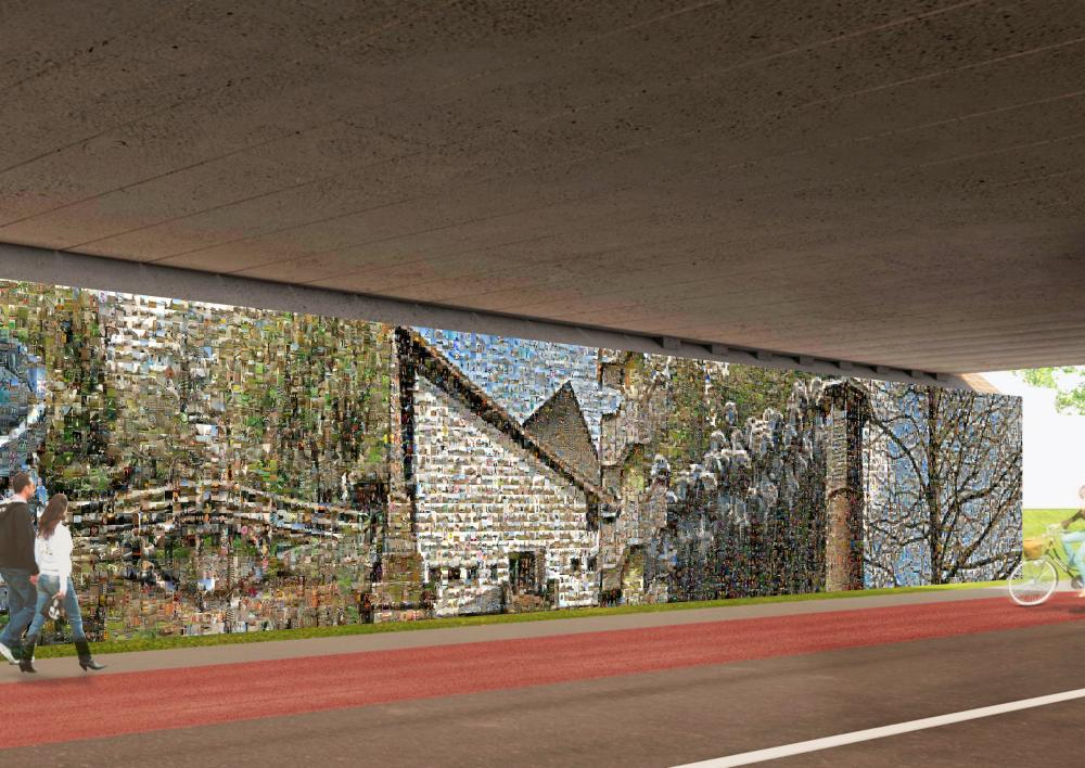 Kunstproject op viaduct Beneluxbaan A9BAHO