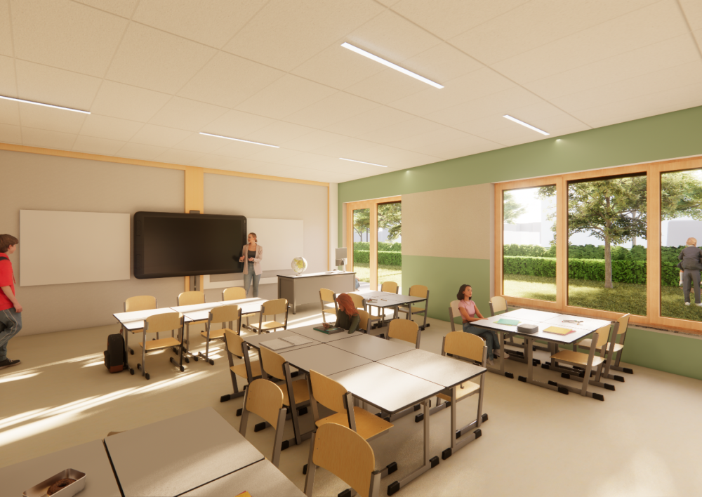 Impressie klaslokaal kindcentrum Middenwaard