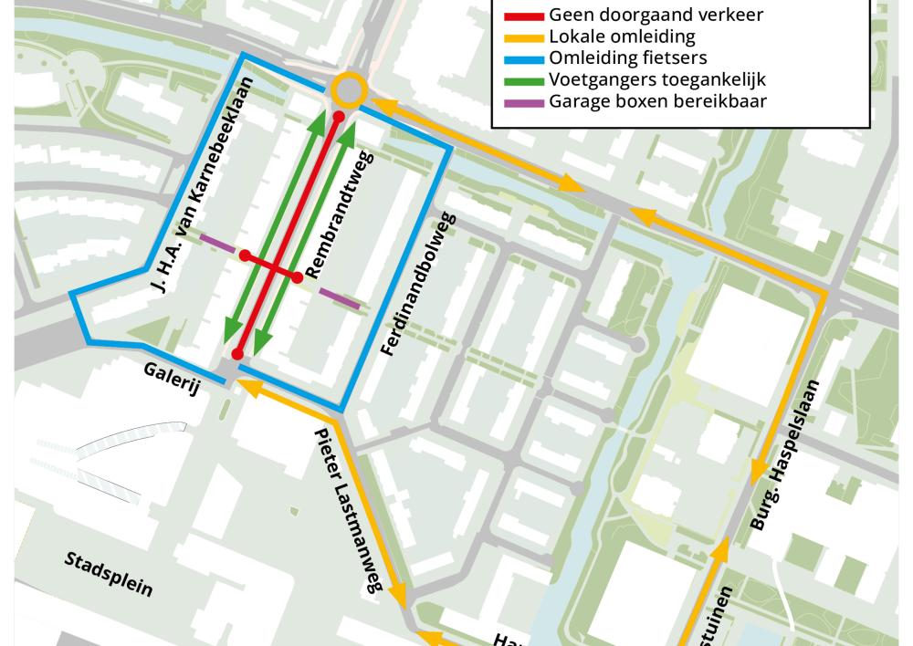 Omleidingskaart Rembrandtweg