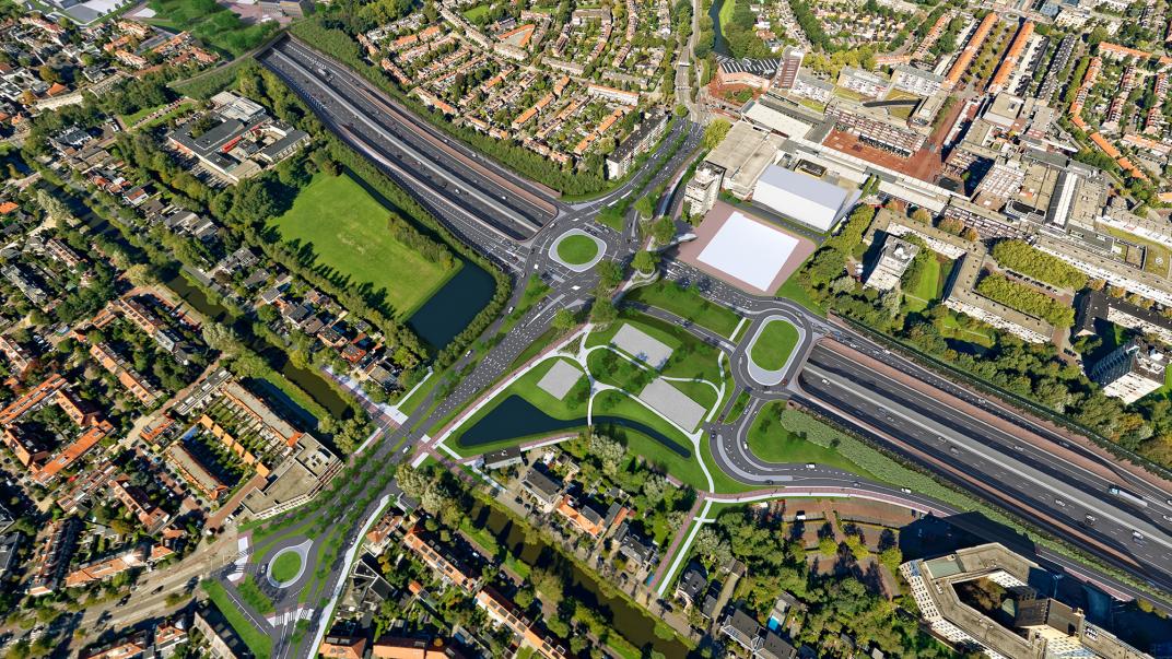 Toekomstbeeld van A9 van bovenaf